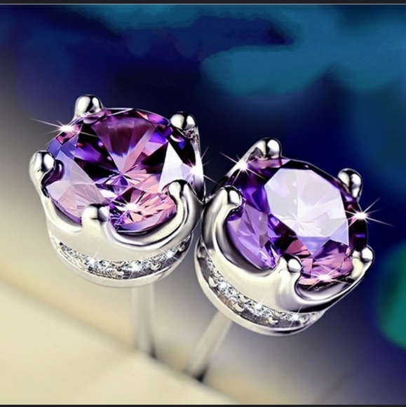 Jewelry - Beautiful 925 SS & Amethyst Earrings